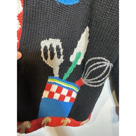 handknits storybook womens long sleeve button front sweater cardigan size Medium - Picture 8 of 14